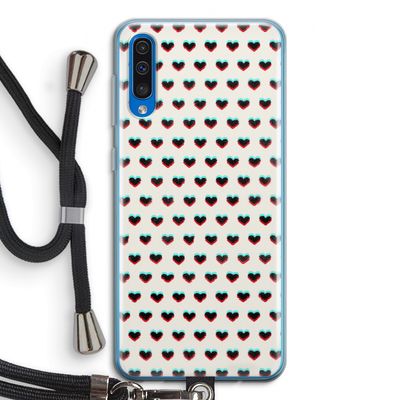 Hartjes: Samsung Galaxy A50 Transparant Hoesje met koord