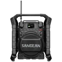 Sangean U-4X Bouwradio DAB+, VHF (FM) Bluetooth, USB, AUX, NFC Oplaadbaar, Waterdicht, Stofvast, Stofdicht, NFC, Acculaadfunctie Zwart - thumbnail