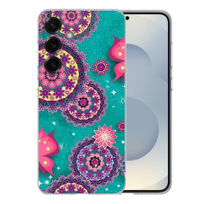 TPU Hoesje Samsung Galaxy S25 Plus - Cirkels en Vlinders Backcover TPU Hoesje Samsung Galaxy S25 Plus - Cirkels en Vlinders Backcover
