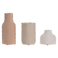 Set van 3 Vazen Home ESPRIT Multicolour Keramiek 10 x 7 x 24 cm (3 Onderdelen)
