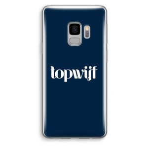 Topwijf Navy: Samsung Galaxy S9 Transparant Hoesje