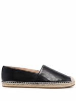 Coach espadrilles en cuir à bout rond - Noir