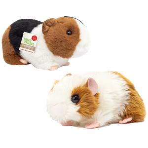 Knuffeldier Cavia set 2x stuks - zachte pluche - premium knuffels - multi kleuren - 18 cm