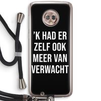Meer verwacht - Zwart: Motorola Moto G6 Transparant Hoesje met koord