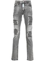 Philipp Plein jean slim à finitions effilochées - Gris - thumbnail