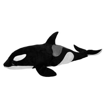 Nature Planet Knuffeldier orka - zachte pluche stof - veel details - zwart/wit - 90 cm