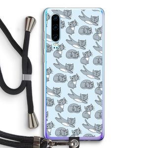 Poezen: Huawei P30 Transparant Hoesje met koord
