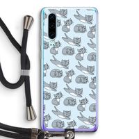 Poezen: Huawei P30 Transparant Hoesje met koord