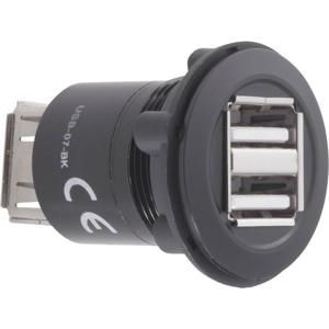 TRU COMPONENTS USB-07-BK Dubbele USB-inbouwbus 2.0 Bus, inbouw 2x USB-bus type A naar 2x USB-bus type A Inhoud: 1 stuk(s)