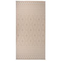 VidaXL Buitenkleed met patroon platgeweven 100x200 cm bruin