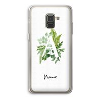 Green Brush: Samsung Galaxy A8 (2018) Transparant Hoesje