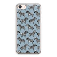 Zebra: iPhone 8 Transparant Hoesje