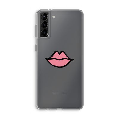 Kusje: Samsung Galaxy S21 Plus Transparant Hoesje