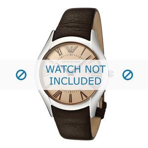 Horlogeband Armani AR2041 Leder Bruin 22mm