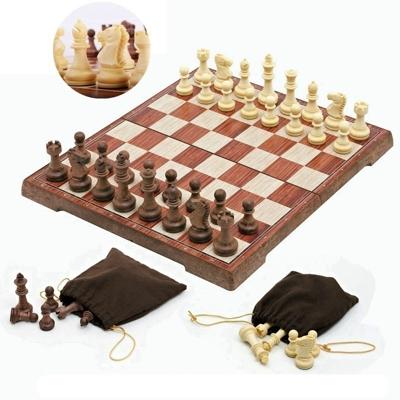 Houten vouwen schaakbord spel