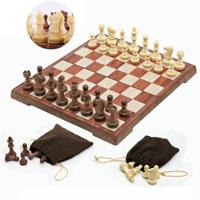 Houten vouwen schaakbord spel