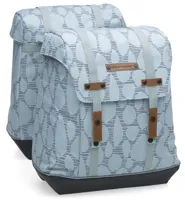 Dubbele fietstas New Looxs Alba Double Folla green grey - 34 liter