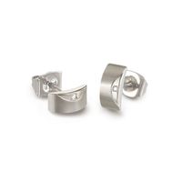 Boccia 05007-02 Oorknoppen titanium-diamant 2 x 0,01 crt zilverkleurig 9 x 4 mm