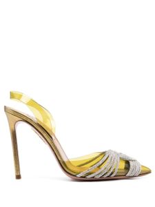 Aquazzura escarpins Gatsby 105 mm à bride arrière - Jaune