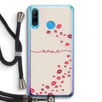 Kusjes: Huawei P30 Lite Transparant Hoesje met koord