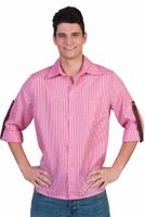 Tiroler blouse roze/wit