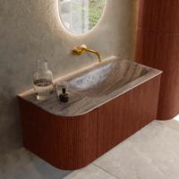 Badmeubel Mondiaz Kurve-Dlux | 95 cm | Meubelkleur Ruby | Wastafelkleur Oza | Solid surface | Wasbak rechter zijde spoelbak | Zonder kraangat(en) Badmeubel Mondiaz Kurve-Dlux | 95 cm | Meubelkleur Ruby | Wastafelkleur Oza | Solid surface | Wasbak rechter zijde spoelbak | Zonder kraangat(en)