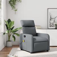 Massagestoel verstelbaar kunstleer grijs