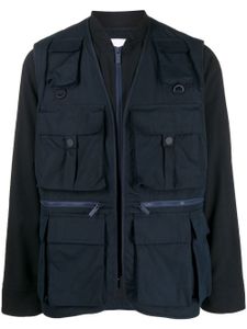 White Mountaineering veste de pêche à poches multiples - Bleu