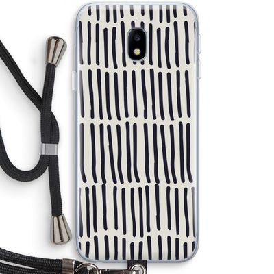 Moroccan stripes: Samsung Galaxy J3 (2017) Transparant Hoesje met koord