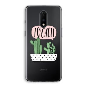 I love cacti: OnePlus 7 Transparant Hoesje