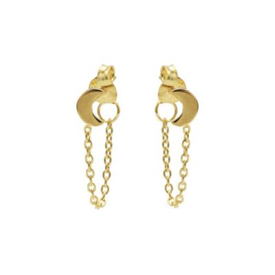 Karma Oorbellen Chain Moon Goud