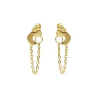 Karma Oorbellen Chain Moon Goud