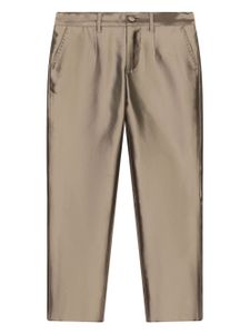 Dolce & Gabbana Kids pantalon Classic Mikado à coupe ample - Or