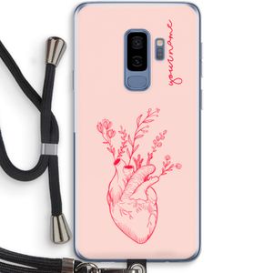 Blooming Heart: Samsung Galaxy S9 Plus Transparant Hoesje met koord