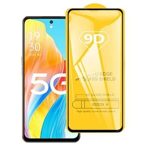 Oppo A1 9D Full Cover Glazen Screenprotector - Zwarte Rand