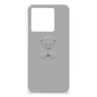 Xiaomi 13T Telefoonhoesje met Naam Grijs Baby Olifant - thumbnail