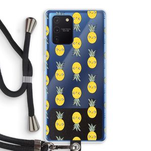 Ananas: Samsung Galaxy Note 10 Lite Transparant Hoesje met koord