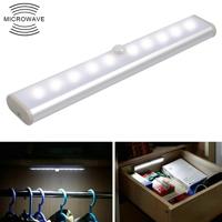 2W 10 LEDs wit licht breed scherm intelligent menselijk lichaam sensor licht LED corridor kabinet licht batterij versie