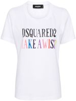 DSQUARED2 t-shirt en coton à slogan imprimé - Blanc - thumbnail