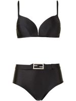 Fendi Pre-Owned bikini à plaque FF - Noir - thumbnail