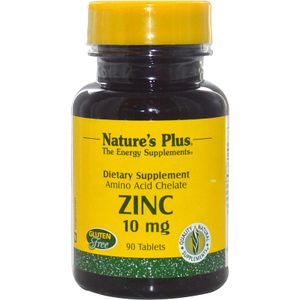 Zinc, 10 mg (90 Tablets) - Nature&apos;s Plus