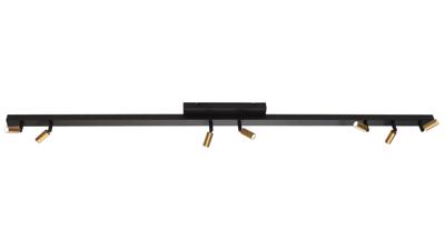 Masterlight Spot Tubo 3+2+2 lichts L 150 cm zwart mat goud