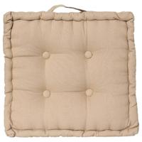 Atmosphera Vloerkussen Square - beige - katoen - 40 x 40 x 8 cm - vierkant - Extra dik