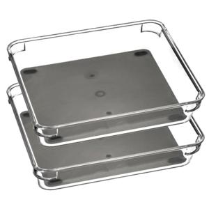 Keuken lade organizer bakje - Set van 4x stuks - 1-vaks - Tidy Smart serie - kunststof - 16 x 23 x 4