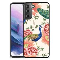 Dierenprint Telefoonhoesje voor Samsung Galaxy S21 Plus Pink Peacock - thumbnail