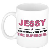 Jessy cadeau mok - Woman Myth Supergirl - naam koffiemok - 300 ml - collega - moederdag
