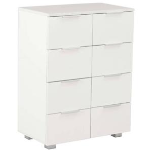 The Living Store Dressoir - Hoogglans wit - 60 x 35 x 80 cm - 8 lades