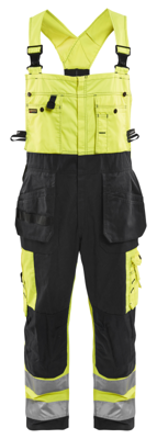 Blåkläder Bretelbroek High-Vis 26031860 | High-Vis Geel/Zwart | Maat 54 - 7330509339701