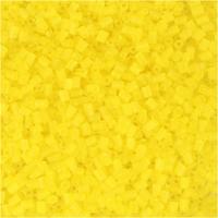 Creativ Company Rocailles 2-cut, d 1,7 mm, afm 15/0, gatgrootte 0,5 mm, transparant geel, 25 gr/ 1 doos