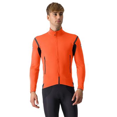 Castelli Perfetto RoS 2 lange mouw fietsjack brilliant orange/silver reflex heren Castelli Perfetto RoS 2 lange mouw fietsjack brilliant orange/silver reflex heren